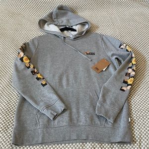 VANS Gray Hoodie Trippy Floral Butterfly
